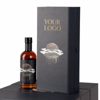   Boîte cadeau en bois foncé écologique avec logo personnalisé, emballage haut de gamme pour whisky single malt, vin, champagne, OEM ODM