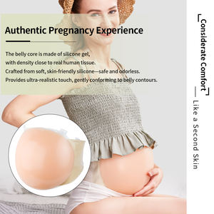 OEM/ODM, Falso Vientre de Silicona Beige con Certificación CE, Correas Invisibles para Embarazo, Suaves, Reutilizables, Impermeables, Accesorios para Películas - Product Image 3