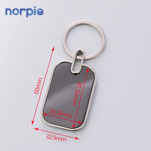 Nhà Máy bán hàng trực tiếp chất lượng tốt khắc laser Keychain trống kim loại kẽm hợp kim laser Keychain - Product Image 1