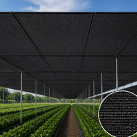 Filet d'ombrage tricoté noir avec œillets métalliques, bord renforcé, toile d'ombrage pour serre, maille de jardin pour plantes