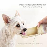 Bouteille d'eau de voyage portable 2 en 1 pour animaux de compagnie, bouteilles d'eau en plastique pliables écologiques, anti-fuite pour petits animaux, chats, chiens