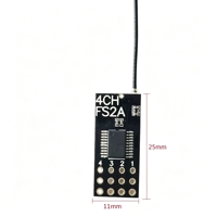 Récepteur PWM 4 canaux 2,4 GHz JHEMCU FS2A-4CH AFHDS 2A Mini RX pour émetteur Flysky FS-i6 I6X I6S, pièces pour avion RC à aile fixe micro