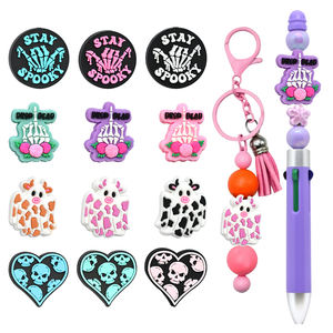 उच्च गुणवत्ता वाली थोक बिक्री फैशन रंगीन हेलोलीन भूत pvc Pvc फोकल beads - Product Image 5