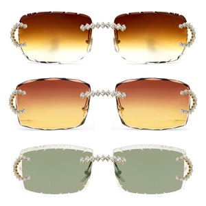 Indian Exporter Luxury Moissanite Diamond Sunglasses <b>Mirror</b> Thick Frame Iced Design for Rap Stage Shows Customizable Available - Product Image 3