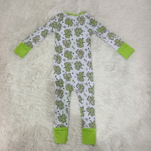 Romper Bayi Laki-laki Premium Berbahan Bambu dengan Ritsleting 2 Arah, Manset Lipat, Lembut dan Ramah Kulit untuk Bayi Baru Lahir - Product Image 2