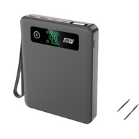 Banco de energía de alta capacidad 40000mAh PD 100W con función de paso compatible con carga y descarga simultánea
