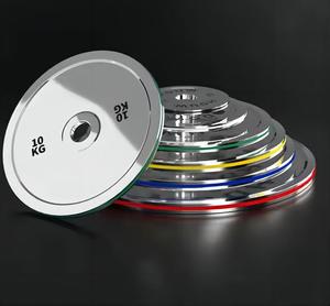 2026 OEM Disques de musculation de compétition personnalisés en <span class=keywords><strong>fonte</strong></span> d'acier KG pour haltérophilie, ensembles de plaques de poids - Product Image 1