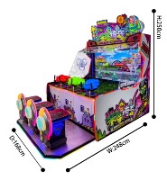 Consoles de tir à l'eau à pièces pour 3 joueurs, simulateur de tir à succès, machine de jeu d'arcade, équipement de divertissement pour enfants