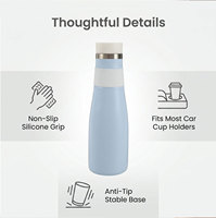 Termo Ecológico de Acero Inoxidable 304 de 500 ml, Botella Térmica Aislada de Doble Capa, Portátil, para Campismo y Senderismo al Aire Libre