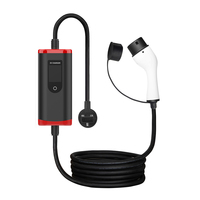 Chargeur portable pour véhicule électrique AUXUS Type 2 7 kW 32 A, borne de recharge EVSE, prise Type 1 J1772 GB/T, câble de charge 5 m pour véhicule électrique