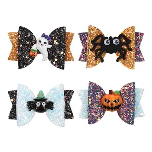 2023 girls new stylish popular Halloween hair accessories hairclip kids halloween accessories hair clips bat for party