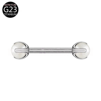 G23 Titanium Tongue Stud Body Piercing Jewelry Diamond Industrial Earrings for Women Fashion Piercing Jewelry Breast Nipple Stud