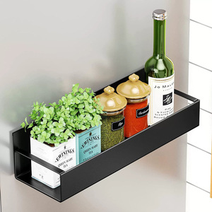 Magnetic Refrigerator Spice Rack 4-Tier Black Hanging Kitchen Storage Organizer No Drill Condiment Rack - Product Image 4