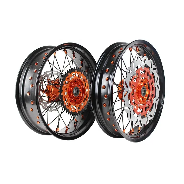 Sport motorcycle Aluminum alloy 17 Inch Supermoto rims for EXC sxf 250 450