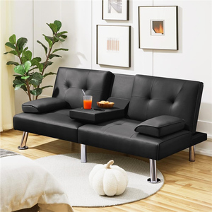 Sillón reclinable de cuero Reversible <span class=keywords><strong>Loveseat</strong></span> plegable <span class=keywords><strong>cama</strong></span> ajustable convertible futón sofá <span class=keywords><strong>cama</strong></span> <span class=keywords><strong>Cama</strong></span> Schlafsofa - Product Image 5
