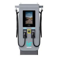 Nouvelle station de charge rapide DC 120 kW CCS2 à double connecteur, borne de recharge pour véhicules électriques avec câble de 5 m, montée au sol, chargeur noir
