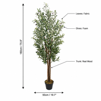 Arbre d'olivier artificiel OEM ODM, plante d'olivier artificielle pour hall d'hôtel, restaurant, espace commercial, décoration personnalisée, vente en gros