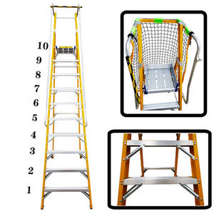 10-stappen Frp Geïsoleerde Leuning <span class=keywords><strong>Platform</strong></span> <span class=keywords><strong>Ladder</strong></span> Aluminium Legering Mobiel <span class=keywords><strong>Platform</strong></span> - Product Image 2