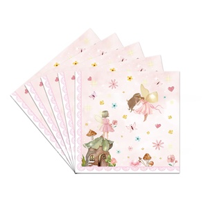Decorazioni per Festa a Tema Fata dei Fiori, Tovaglia Usa e Getta, Piatti di Carta, Bicchieri di Carta, Tovaglioli per <span class=keywords><strong>Compleanno</strong></span> di Ragazze - Product Image 2