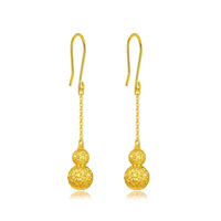 2024 nouveau or calebasse boucles d'oreilles goutte en laiton mariage gourde en forme de calebasse boucles d'oreilles pour les mariées