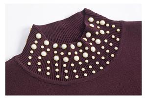 Abito Lungo Estivo da Donna di Alta Qualità, <span class=keywords><strong>Senza</strong></span> <span class=keywords><strong>Maniche</strong></span>, Collo Alto, Lavorato a Maglia, Aderente, con Spacco e Frange, Tinta Unita - Product Image 5