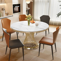 Centre de table en fer doré pour mariages et fêtes, tables rondes avec un élégant fini métallique pour mariage
