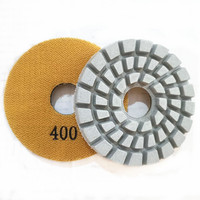 Tampon de polissage diamanté flexible JDK 4 pouces 7 étapes pour granit, quartzite, béton, pierre d'ingénierie, utilisation humide et sèche 100 mm
