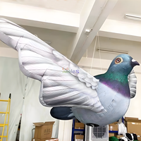 Pigeon gonflable géant de dessin animé Modèle de pigeon de paix gonflable blanc réaliste pour décoration publicitaire