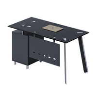 Bureau de visite en acier, meuble de haut de gamme, en verre, Design moderne