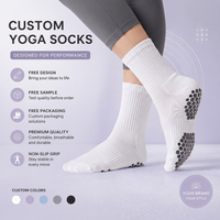 Chaussettes de yoga antidérapantes personnalisées pour femmes, respirantes, avec maintien de la voûte plantaire pour Pilates et Barre, vente en gros OEM ODM