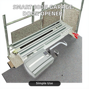 Ouvre-porte de garage intelligent électrique 800N pour villa moderne, moteur DC, construction en alliage d'aluminium, support optionnel chaîne/courroie, batterie - Product Image 2