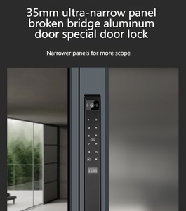 TYSH <span class=keywords><strong>Serrure</strong></span> électrique automatique Aluminium Verre Coulissant Tuya App WiFi 3d Reconnaissance faciale <span class=keywords><strong>Serrure</strong></span> de porte intelligente Étanche pour l'extérieur - Product Image 3