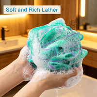 Éponge de Douche Exfoliante en Maille Douce avec Logo Personnalisé Extra Large 70g pour Hommes et Femmes