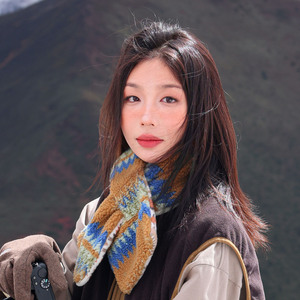 Ethnic Solid <b>Scarf</b> Fleece 220g 90cm Winter Unisex Warm <b>Neck</b> Wrap - Product Image 4