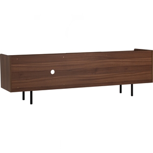 Industrial Metal Frame DENVER 1.8M <b>TV</b> Cabinet <b>Walnut</b> Top Media Console for Urban Apartment and Modern Office Lounge Area - Product Image 6