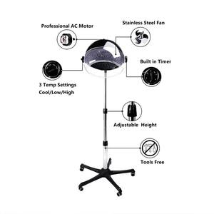Sèche-<span class=keywords><strong>cheveux</strong></span> professionnel de salon avec moteur AC ionique, modèle sur pied avec capot et support, 1800W, ensemble de séchage <span class=keywords><strong>pour</strong></span> salon - Product Image 2