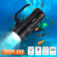 Wurkkos DL06 lampe de poche de plongée puissante 15000lm 6 * LED lumière étanche torche sous-marine Rechargeable plongée en plein air
