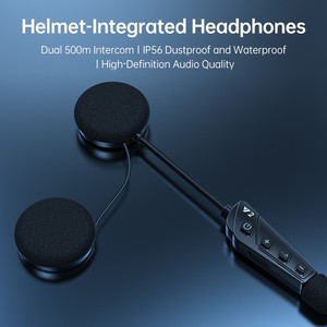 Intercom de moto Y2 <span class=keywords><strong>pour</strong></span> 2 personnes, portée 500m, avec casque et assistants vocaux, connexion téléphonique <span class=keywords><strong>pour</strong></span> cyclistes - Product Image 4