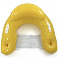 Fauteuil flottant gonflable en PVC en forme de U, 4 couleurs, avec dossier, oreiller et porte-gobelets, pour usage extérieur/intérieur, jouet aquatique type hamac