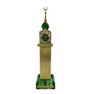 Arabic Al Bait Crystal Home Decoration Muslim Holy City Mecca Bell Clock Tower Ramadan Decor Islamic Gift