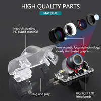 Projecteur de logo de porte de voiture LED Relyus pour Crown S180/S200/S210/Reiz/Mark X/Highlande/ 2020 DC 12V/24V