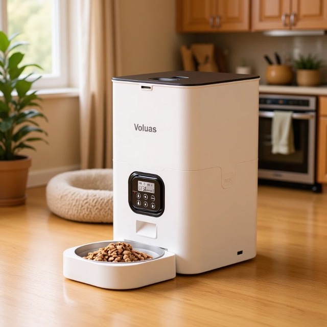 Pet Automatic Feeder with APP Control Square Cat Dog Feeder WIFI Smart Timed Quantified Dual-Port Detachable Feeder