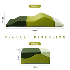 Ensemble d'escalade souple vert personnalisé <span class=keywords><strong>pour</strong></span> tout-petits équipement d'escalade en mousse préscolaire d'intérieur - Product Image 2