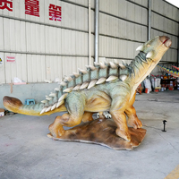 Modèle de dinosaure réaliste animatronique LONGTU Ankylosaurus avec rugissement de dinosaure réel pour exposition en parc à thème avec mouvements fluides
