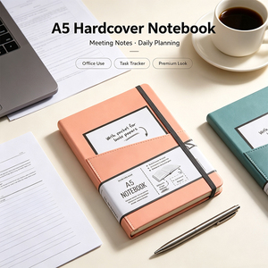 Cuaderno A5 de Tapa Dura con Cubierta de PU y Bolsillo para Papel Suelto, Notas de Reuniones, Planificación Diaria, Uso en Oficina, Organizador de Tareas, Aspecto Premium - Product Image 4