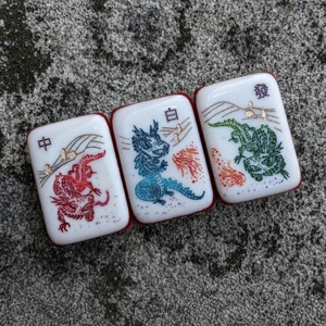 Mahjong portable en cristal de style américain, design à sept couches de blocs de couleur orange, style européen et américain transfrontalier - Product Image 3