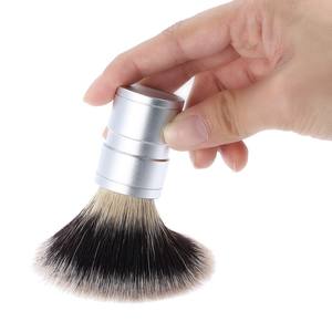 Poignée en alliage de zinc Brosse à raser professionnelle Outil de salon de coiffure, avec poils en nylon pour <span class=keywords><strong>barbier</strong></span> Brosse pour hommes - Product Image 3