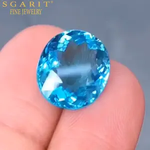 SGARIT hohe qualität schöne lose edelstein für luxuriöse schmuck, der 6.82ct neon blau natürliche paraiba turmalin