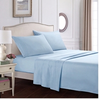 Ensemble de draps en microfibre brossée douce, 4 pièces, couleur unie, style minimaliste, drap plat, drap-housse, taies d'oreiller, OEM