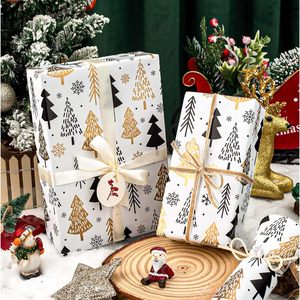 MAYPLUSS Christmas Trees Wrapping <b>Paper</b> 17 Inch X 33 Feet Minimalistic Gold Design Eco-Friendly Gift <b>Wrap</b> - Product Image 2